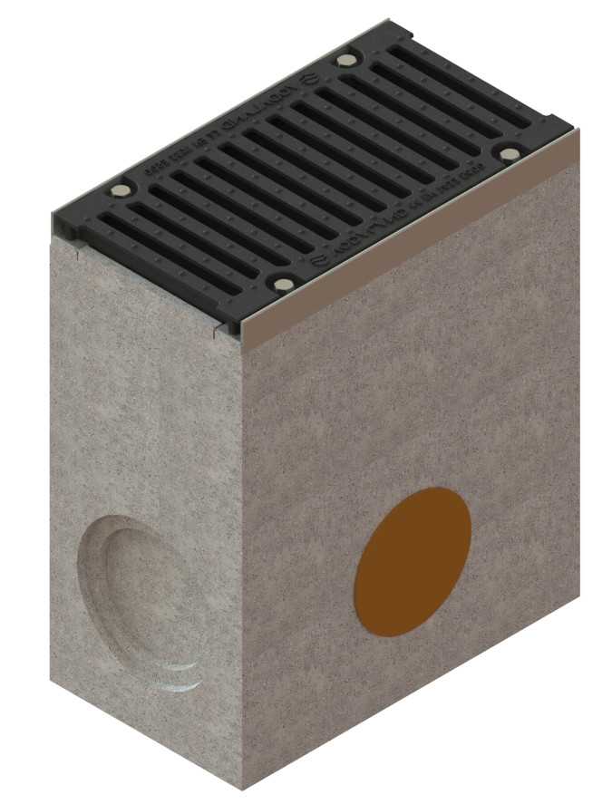 1m. set Betonrinne Monoblock 29x29cm E600 Schlitzrinne-Entwässerungsrinne