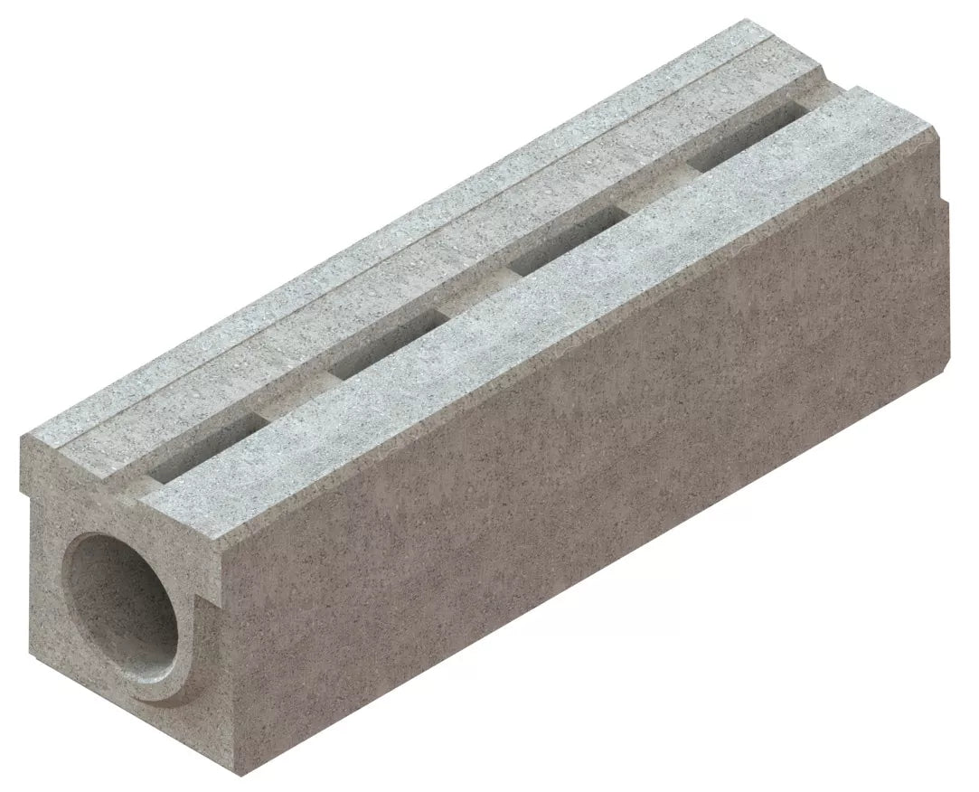 1m. set Betonrinne Monoblock 29x29cm E600 Schlitzrinne-Entwässerungsrinne