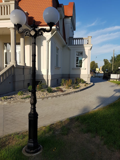 Farola de calle GI 2x BALL H- 3000 mm