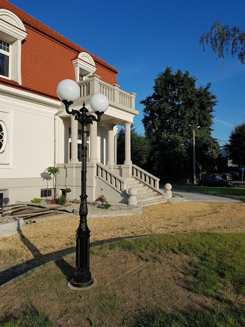 Farola de calle GI 2x BALL H- 3000 mm