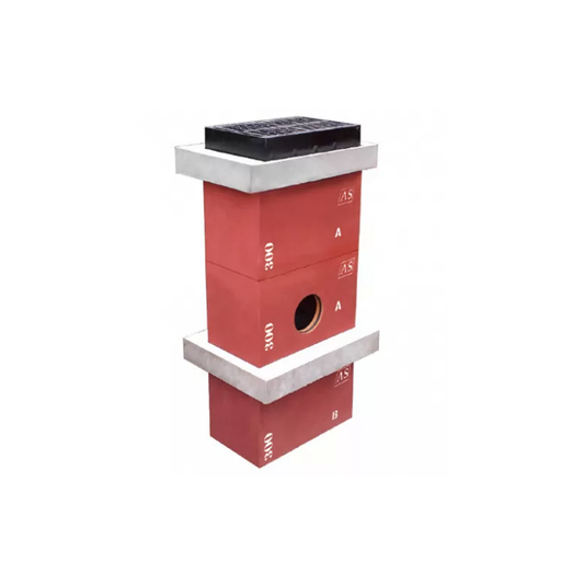 Drenaje puntual – Conjunto de sumidero para patio RedLine AS-ST300WU 67,5 x 162 x 39 cm D400-E600 kN con rejilla de hierro fundido