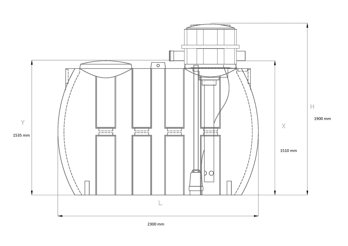 Regenwassertank 3000 L Regline Rain