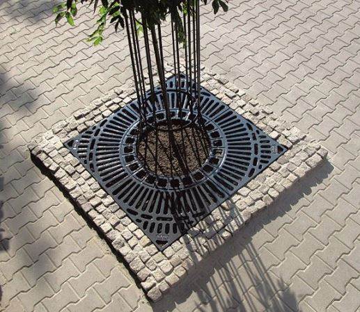 Rejilla protectora para árboles 125x125 cm ⌀ 58 cm