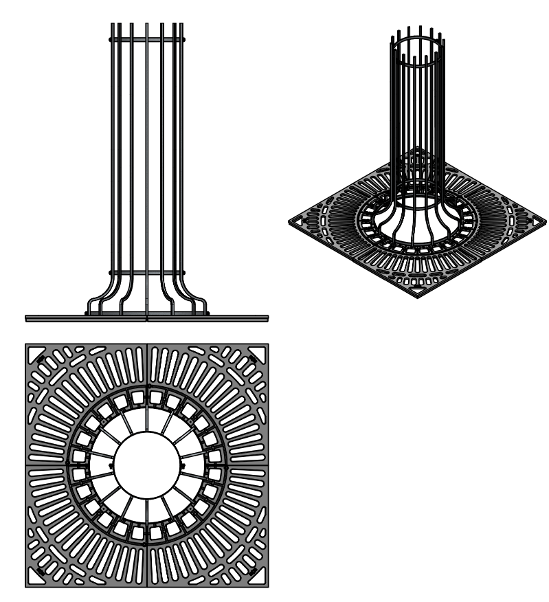 Protector de árbol Alto: 150 cm ⌀34 cm