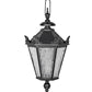Lámpara colgante Schinkel SMALL – lámpara de hierro fundido, altura 49 cm, cabezal pequeño, negro, iluminación exterior