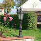 Schinkelleuchte II SMALL – Farola de hierro fundido, altura 90 cm, pantalla pequeña, color negro, iluminación exterior
