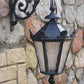 Lámpara colgante Schinkel SMALL con gancho para farol – lámpara de hierro fundido, altura 49 cm, cabezal de farol pequeño, negro, iluminación exterior