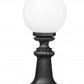 Lámpara de camino esférica I PEQUEÑA – lámpara de hierro fundido, altura 45 cm, cabezal de linterna ⌀20 cm, negra, iluminación exterior