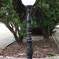 Lámpara de pie Ball Mast Light III GRANDE de hierro fundido, altura 140 cm, cabezal de 25 cm, color negro, iluminación exterior
