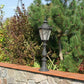 Schinkelleuchte II SMALL – Farola de hierro fundido, altura 90 cm, pantalla pequeña, color negro, iluminación exterior