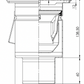 Desagüe de suelo 150x150mm, mini desagüe de acero inoxidable DN 75, vertical – cuadrado – de una pieza 