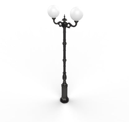 Farola de calle GI 2x BALL H- 3000 mm