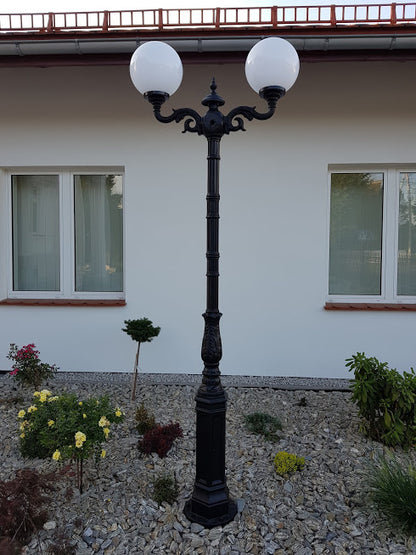 Farola de calle GI 2x BALL H- 2300 mm