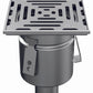 Desagüe de suelo 150x150mm, mini desagüe de acero inoxidable DN 75, vertical – cuadrado – de una pieza 
