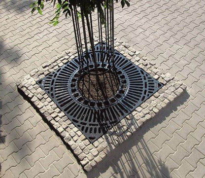 Rejilla protectora para árboles 125x125 cm ⌀ 58 cm