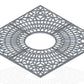 Rejilla de protección para árboles 200x200 cm ⌀ 70cm