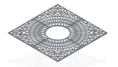 Rejilla de protección para árboles 200x200 cm ⌀ 70cm