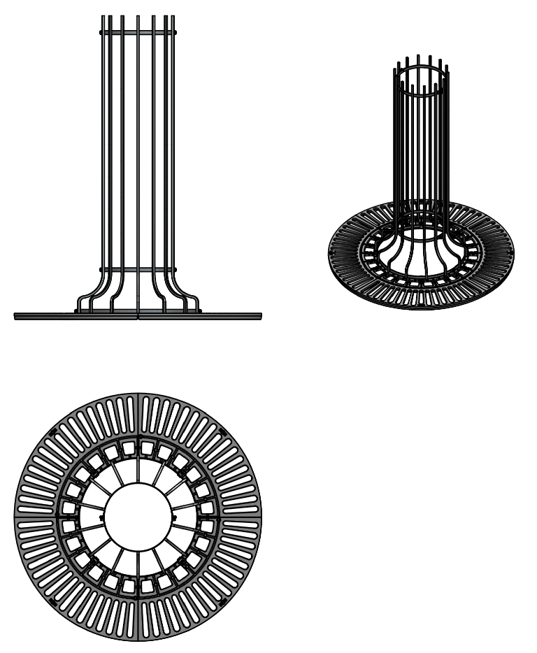 Baumschutzgitter H:150cm ⌀34cm